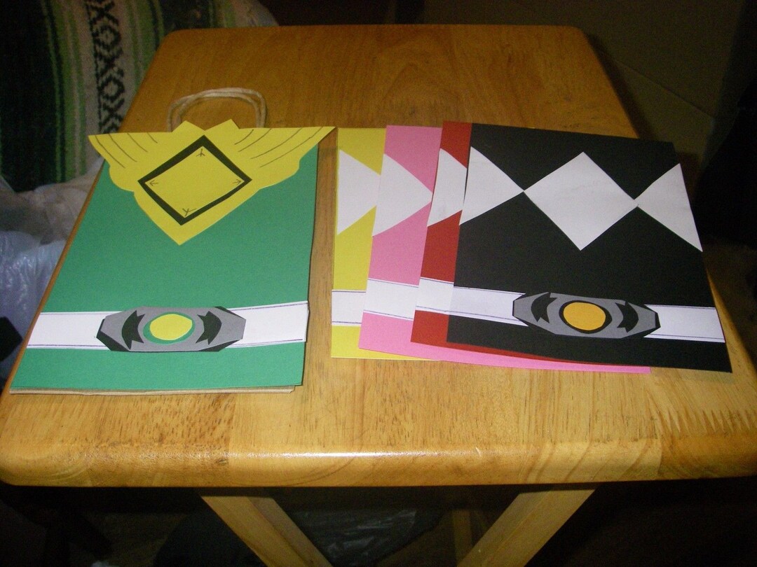 Power Rangers Party Favor Boxes - Set Of 10, Cardstock Gift Boxes For Birthday Parties